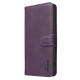 For Samsung Galaxy S24+ 5G Solid Color Calfskin Texture RFID Vegan Leather Phone Case(Purple)