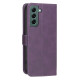 For Samsung Galaxy S24+ 5G Solid Color Calfskin Texture RFID Vegan Leather Phone Case(Purple)