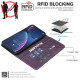 For Samsung Galaxy S24+ 5G Solid Color Calfskin Texture RFID Vegan Leather Phone Case(Purple)