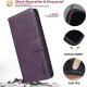 For Samsung Galaxy S24+ 5G Solid Color Calfskin Texture RFID Vegan Leather Phone Case(Purple)