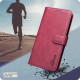 For Samsung Galaxy S24+ 5G Solid Color Calfskin Texture RFID Vegan Leather Phone Case(Red)