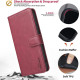 For Samsung Galaxy S24+ 5G Solid Color Calfskin Texture RFID Vegan Leather Phone Case(Red)