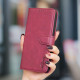 For Samsung Galaxy S24+ 5G Solid Color Calfskin Texture RFID Vegan Leather Phone Case(Red)