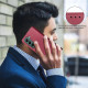 For Samsung Galaxy S24+ 5G Solid Color Calfskin Texture RFID Vegan Leather Phone Case(Red)