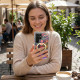 For Samsung Galaxy S24+ 5G IMD Blue Light Jungle Series Magnetic Phone Case(Flower)
