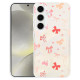 For Samsung Galaxy S24+ 5G IMD Blue Light Jungle Series Magnetic Phone Case(Pink Knot)