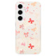 For Samsung Galaxy S24+ 5G IMD Blue Light Jungle Series Magnetic Phone Case(Pink Knot)