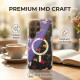 For Samsung Galaxy S24+ 5G IMD Blue Light Jungle Series Magnetic Phone Case(Pink Knot)