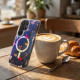 For Samsung Galaxy S24+ 5G IMD Blue Light Jungle Series Magnetic Phone Case(Pink Knot)