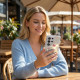 For Samsung Galaxy S24+ 5G IMD Blue Light Jungle Series Magnetic Phone Case(Pink Knot)