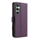 For Samsung Galaxy S24+ 5G AZNS A2 Series Tri-Card Wallet RFID Vegan Leather Phone Case with Strap(Purple)