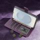 For Samsung Galaxy S24+ 5G AZNS A2 Series Tri-Card Wallet RFID Vegan Leather Phone Case with Strap(Purple)