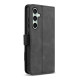 For Samsung Galaxy S24+ 5G AZNS A2 Series Tri-Card Wallet RFID Vegan Leather Phone Case with Strap(Black)