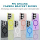 For Samsung Galaxy S24+ 5G Camera Bracket Glitter Magnetic Phone Case with Lanyard(Black)