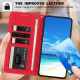 For Samsung Galaxy S23+ 5G Sunflower Embossed Vegan Leather Phone Case with Small Black Rope(Red)