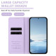 For Samsung Galaxy S23+ 5G Strong Magnetic Dual Butterfly RFID Vegan Leather Phone Case(Light Purple)