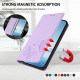 For Samsung Galaxy S23+ 5G Strong Magnetic Dual Butterfly RFID Vegan Leather Phone Case(Light Purple)