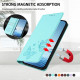 For Samsung Galaxy S23+ 5G Strong Magnetic Dual Butterfly RFID Vegan Leather Phone Case(Mint Green)