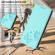 For Samsung Galaxy S23+ 5G Strong Magnetic Dual Butterfly RFID Vegan Leather Phone Case(Mint Green)