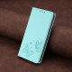 For Samsung Galaxy S23+ 5G Strong Magnetic Dual Butterfly RFID Vegan Leather Phone Case(Mint Green)