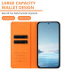 For Samsung Galaxy S23+ 5G Strong Magnetic Dual Butterfly RFID Vegan Leather Phone Case(Orange)