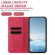 For Samsung Galaxy S23+ 5G Strong Magnetic Dual Butterfly RFID Vegan Leather Phone Case(Red)