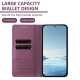 For Samsung Galaxy S23+ 5G Strong Magnetic Dual Butterfly RFID Vegan Leather Phone Case(Violet Purple)