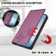 For Samsung Galaxy S23+ 5G Strong Magnetic Dual Butterfly RFID Vegan Leather Phone Case(Violet Purple)