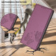 For Samsung Galaxy S23+ 5G Strong Magnetic Dual Butterfly RFID Vegan Leather Phone Case(Violet Purple)