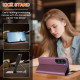 For Samsung Galaxy S23+ 5G Strong Magnetic Dual Butterfly RFID Vegan Leather Phone Case(Violet Purple)