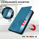 For Samsung Galaxy S23+ 5G Strong Magnetic Dual Butterfly RFID Vegan Leather Phone Case(Lake Blue)