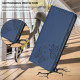For Samsung Galaxy S23+ 5G Strong Magnetic Dual Butterfly RFID Vegan Leather Phone Case(Dark Blue)
