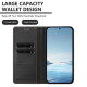 For Samsung Galaxy S23+ 5G Strong Magnetic Dual Butterfly RFID Vegan Leather Phone Case(Black)