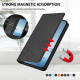 For Samsung Galaxy S23+ 5G Strong Magnetic Dual Butterfly RFID Vegan Leather Phone Case(Black)