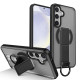 For Samsung Galaxy S24+ 5G Skin-Friendly D-Ring Holder Magnetic Shockproof Phone Case(Black)