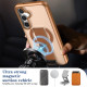 For Samsung Galaxy S24+ 5G Skin-Friendly D-Ring Holder Magnetic Shockproof Phone Case(Khaki)