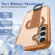 For Samsung Galaxy S24+ 5G Skin-Friendly D-Ring Holder Magnetic Shockproof Phone Case(Khaki)