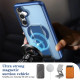 For Samsung Galaxy S24+ 5G Skin-Friendly D-Ring Holder Magnetic Shockproof Phone Case(Blue)