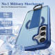 For Samsung Galaxy S24+ 5G Skin-Friendly D-Ring Holder Magnetic Shockproof Phone Case(Blue)