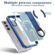 For Samsung Galaxy S24+ 5G Skin-Friendly D-Ring Holder Magnetic Shockproof Phone Case(Blue)