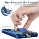 For Samsung Galaxy S24+ 5G Skin-Friendly D-Ring Holder Magnetic Shockproof Phone Case(Blue)
