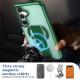 For Samsung Galaxy S24+ 5G Skin-Friendly D-Ring Holder Magnetic Shockproof Phone Case(Green)