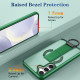 For Samsung Galaxy S24+ 5G Skin-Friendly D-Ring Holder Magnetic Shockproof Phone Case(Green)