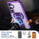 For Samsung Galaxy S24+ 5G Skin-Friendly D-Ring Holder Magnetic Shockproof Phone Case(Purple)