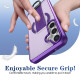 For Samsung Galaxy S24+ 5G Skin-Friendly D-Ring Holder Magnetic Shockproof Phone Case(Purple)