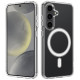 For Samsung Galaxy S24+ 5G Large Hole Camera MagSafe Magnetic Clear Acrylic TPU Case(Transparent)