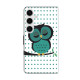 For Samsung Galaxy S24+ 5G Crystal-Like Painted Vegan Leather Phone Case(Sleeping Owl)