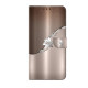 For Samsung Galaxy S24+ 5G Crystal-Like Painted Vegan Leather Phone Case(Silver Flowers)