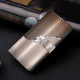 For Samsung Galaxy S24+ 5G Crystal-Like Painted Vegan Leather Phone Case(Silver Flowers)