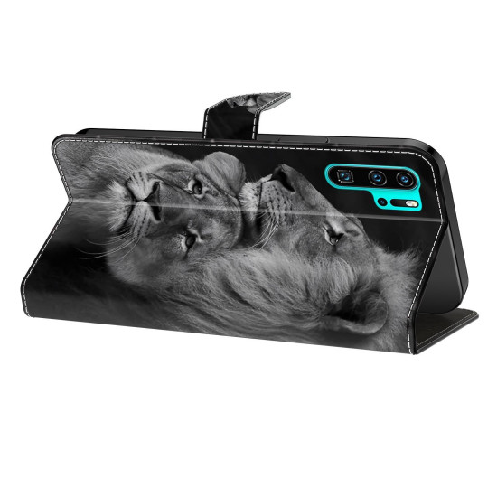 For Samsung Galaxy S24+ 5G Crystal-Like Painted Vegan Leather Phone Case(Lions)